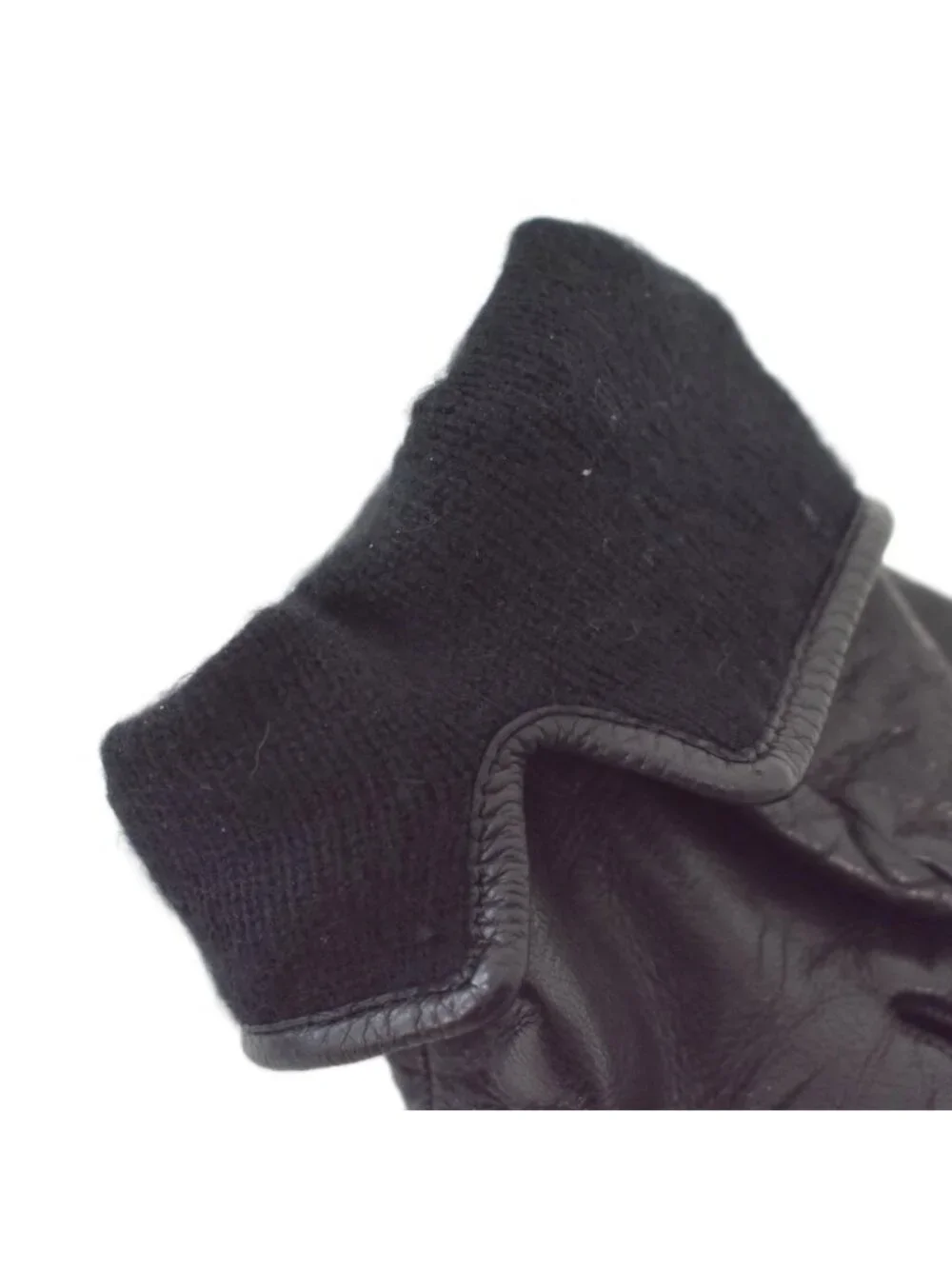 Gucci GG Leather Gloves Sheepskin Black
